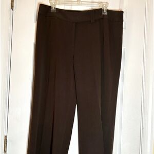 Chocolate brown stretch business attire or casual pants in size 14.